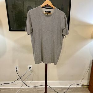 rag & bone - Micro Stripe SS Crewneck T Shirt Medium - Grey, Black